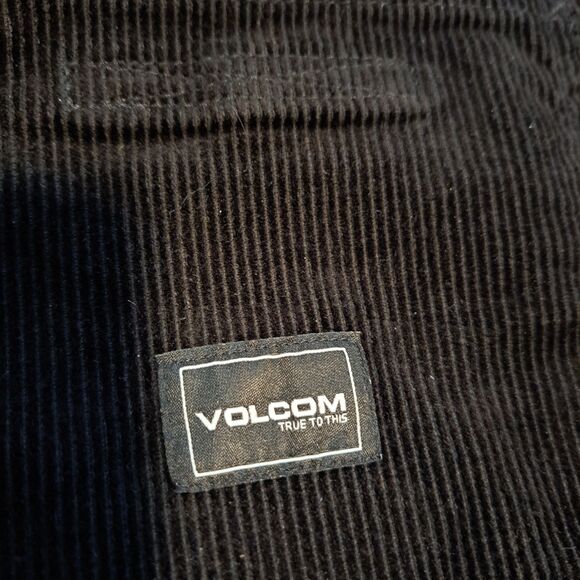 Volcom Elastic Waist Corduroy True To This Shorts Outer Spaced Black Youth XL - Picture 12 of 12
